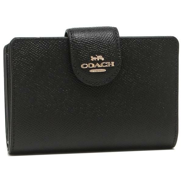 コーチ アウトレット 二つ折り財布 ブラック レディース COACH 6390 IMBLK