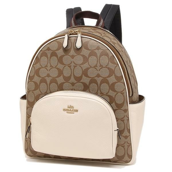 コーチ アウトレット リュック バックパック シグネチャー ベージュ ホワイト レディース COACH 5671 IMDJ8 詳細画像