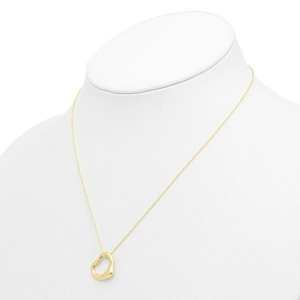 ティファニー ネックレス アクセサリー TIFFANY&Co. 10667356 スモール 18K エルサ・ペレッティ オープンハート SM 16in 18Y ペンダント イエローゴールド 詳細画像