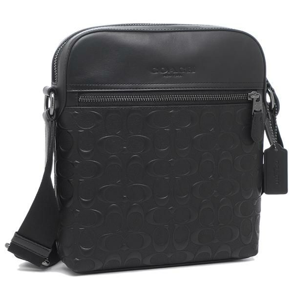 コーチ アウトレット ショルダーバッグ シグネチャー ブラック メンズ COACH 4009 QBBK