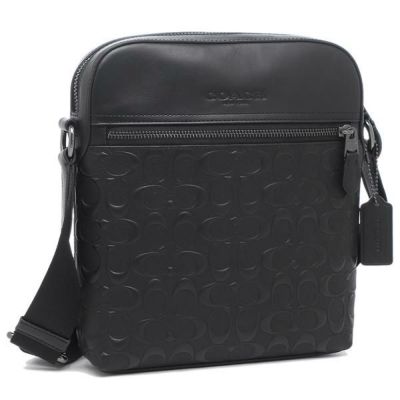 コーチ アウトレット ショルダーバッグ シグネチャー ブラック メンズ COACH 4009 QBBK