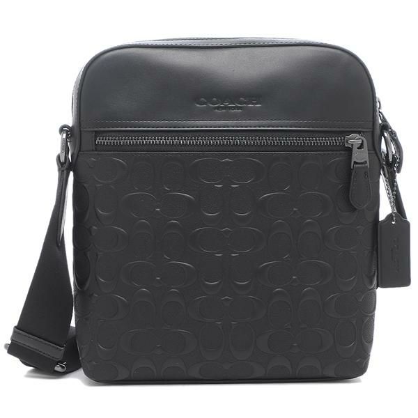 コーチ アウトレット ショルダーバッグ シグネチャー ブラック メンズ COACH 4009 QBBK 詳細画像