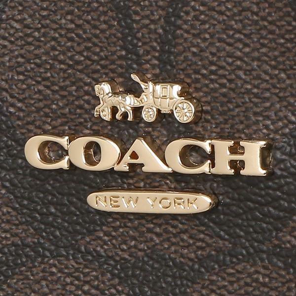 コーチ アウトレット トートバッグ SIGNATURE ブラウン ブラック レディース COACH 5696 IMAA8 A4対応 詳細画像