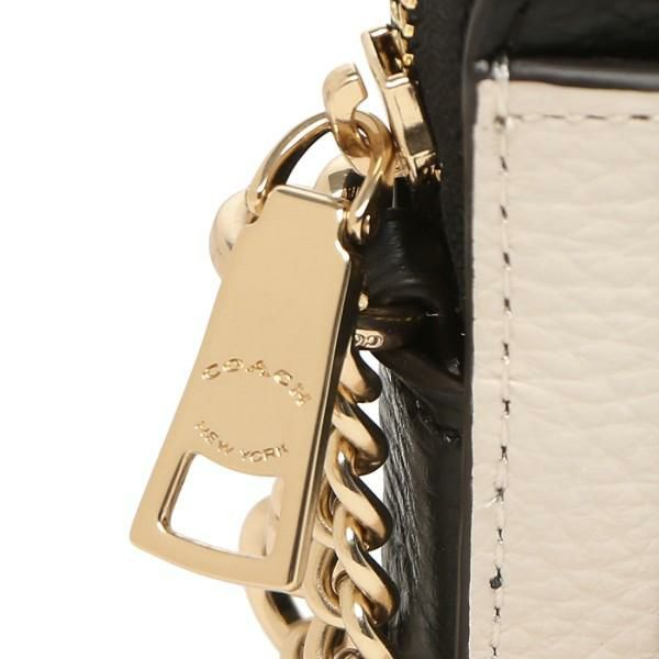 コーチ アウトレット カードケース コインケース ミニ財布 フラグメントケース ホワイト ベージュ レディース COACH C1886 IMCAH 詳細画像