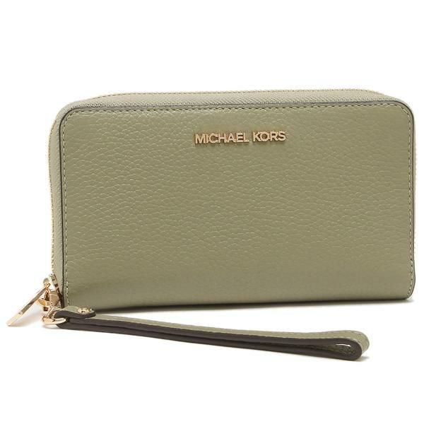 マイケルコース アウトレット 長財布 ジェットセットトラベル ストラップ付 カーキ レディース MICHAEL KORS 35S9GTVE7L THYME