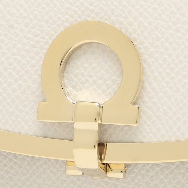 サルヴァトーレフェラガモ カードケース ガンチーノクリップ ホワイト レディース Salvatore Ferragamo 22D198 0740823 詳細画像