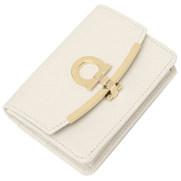 サルヴァトーレフェラガモ カードケース ガンチーノクリップ ホワイト レディース Salvatore Ferragamo 22D198 0740823 詳細画像