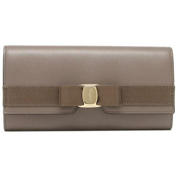 サルヴァトーレフェラガモ 長財布 ニューヴァラ グレー レディース Salvatore Ferragamo 22E008 0741347 詳細画像