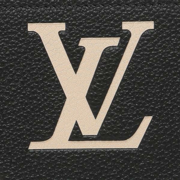 ルイヴィトン 長財布 ジッピーウォレット ラウンドファスナー ブラック ベージュ レディース LOUIS VUITTON M80481 詳細画像