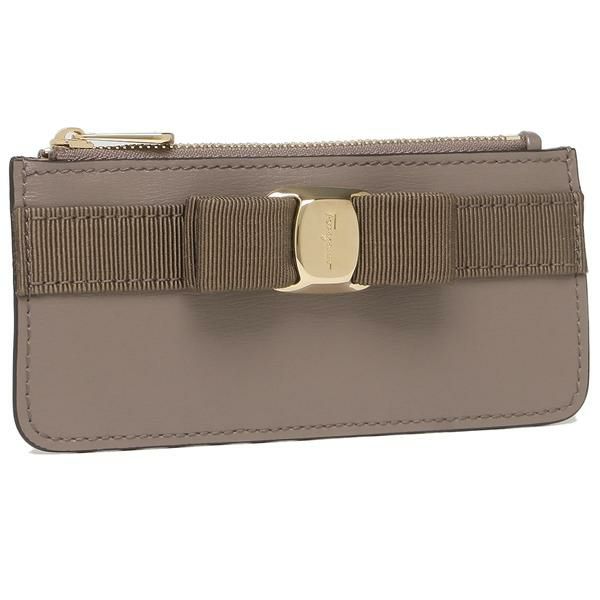 サルヴァトーレフェラガモ コインケース ニューヴァラ フラグメントケース グレー レディース Salvatore Ferragamo 22E010