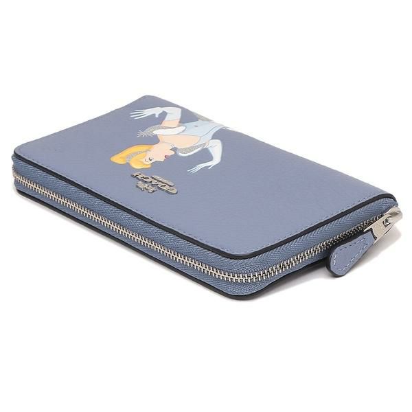 コーチ アウトレット 長財布 ディズニー コラボ シンデレラ ブルー レディース Coach C25 Svew Axes