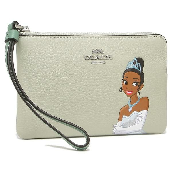 コーチ アウトレット リストレット ポーチ ディズニー コラボ プリンセスと魔法のキス グレー レ