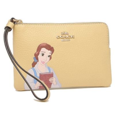 コーチ アウトレット リストレット ポーチ ディズニー コラボ 美女と野獣 イエロー レディース Coach C3363 Ims7d 21春夏新作 Axes