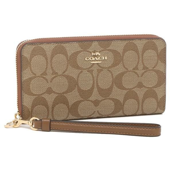 コーチ アウトレット 長財布 SIGNATURE ベージュ ブラウン レディース COACH C4452 IME74