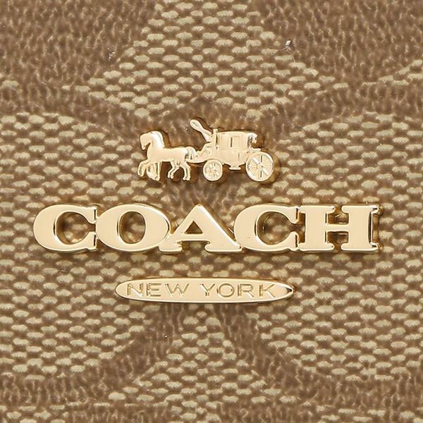 コーチ アウトレット 長財布 SIGNATURE ベージュ ブラウン レディース COACH C4452 IME74 詳細画像