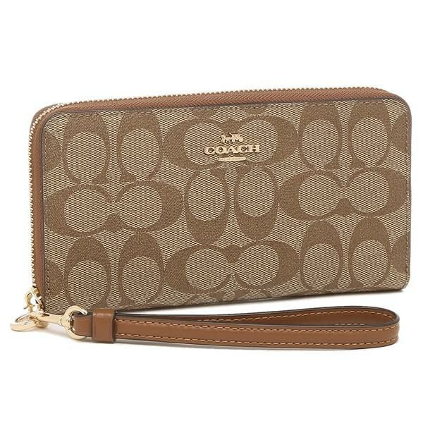 コーチ アウトレット 長財布 SIGNATURE カーキ ブラウン レディース COACH C4452 IMS5U