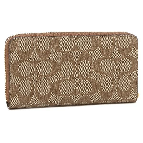 コーチ アウトレット 長財布 SIGNATURE カーキ ブラウン レディース COACH C4452 IMS5U 詳細画像