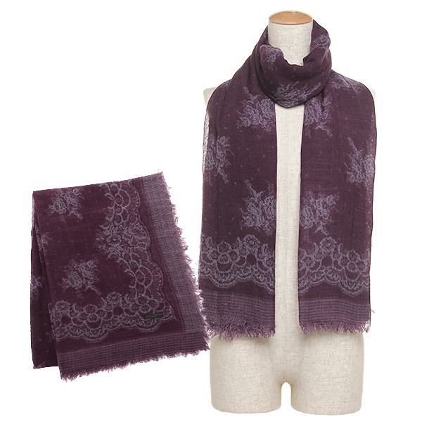 フランコフェラーリ ストール FRANCO FERRARI 1297SS 23022 041 EVANS WASH 130×185cm ウール95%/カシミヤ5% PURPLE