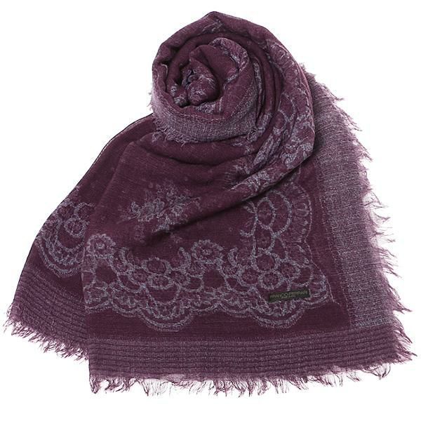 フランコフェラーリ ストール FRANCO FERRARI 1297SS 23022 041 EVANS WASH 130×185cm ウール95%/カシミヤ5% PURPLE 詳細画像