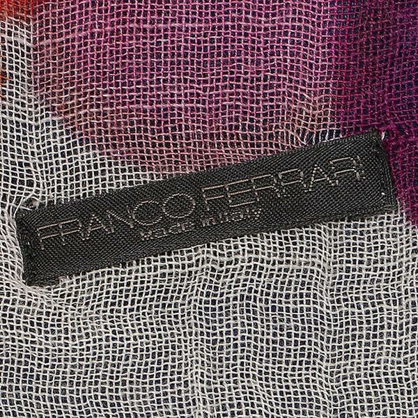フランコフェラーリ ストール FRANCO FERRARI 1297SS 30255 001 EVANS WASH 130×185cm ウール95%/カシミヤ5% BLUE 詳細画像