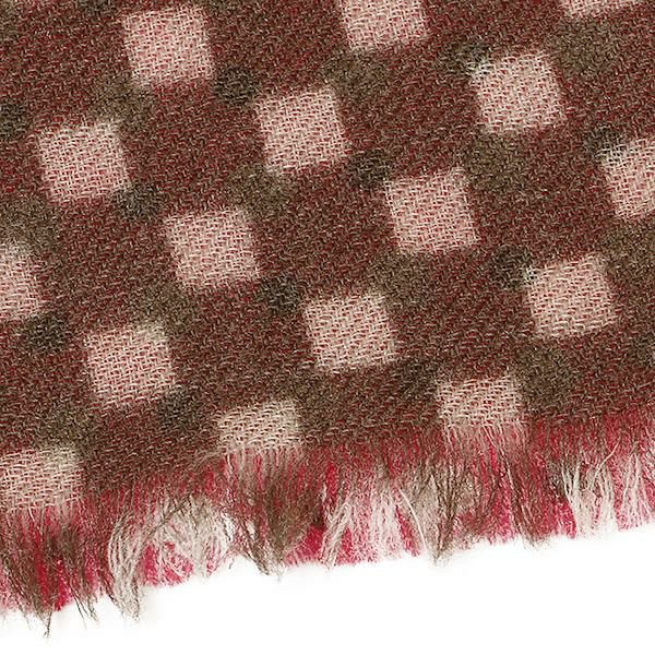 フランコフェラーリ ストール FRANCO FERRARI 1377DT 81841 012 CAIMANO DOPPIATO TWILL 60×190cm ウール52%/シルク48% PINK MULTI 詳細画像