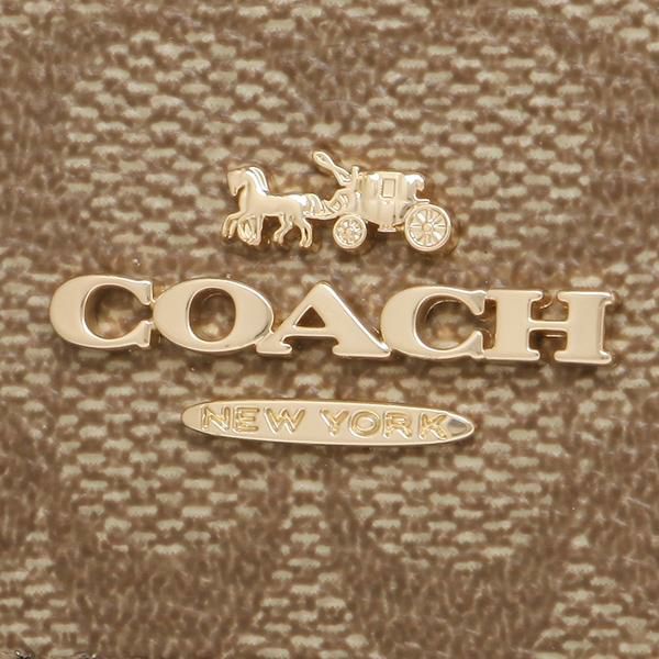 コーチ アウトレット 三つ折り財布 シグネチャー  ベージュ ブラウン レディース COACH 91806 IME74 詳細画像