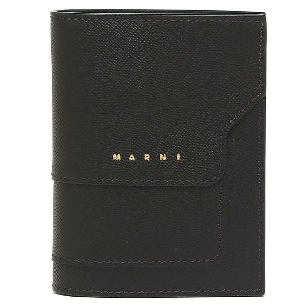 マルニ 二つ折り財布 バイフォールドウォレット ブラック レディース MARNI PFMOQ14U07 LV520 Z360N 詳細画像