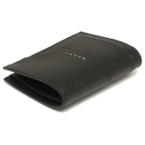 マルニ 二つ折り財布 バイフォールドウォレット ブラック レディース MARNI PFMOQ14U07 LV520 Z360N 詳細画像