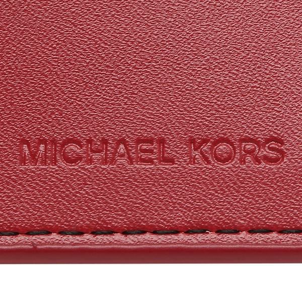 マイケルコース アウトレット 二つ折り財布 ケント  ブラック メンズ　MICHAEL KORS 36U0LKNF1L BLK CRIMSON 詳細画像