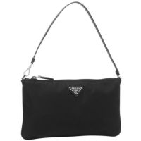 プラダ ショルダーバッグ ナイロン サフィアーノ トライアングルロゴ ブラック レディース PRADA 1NI545 R067 F0002