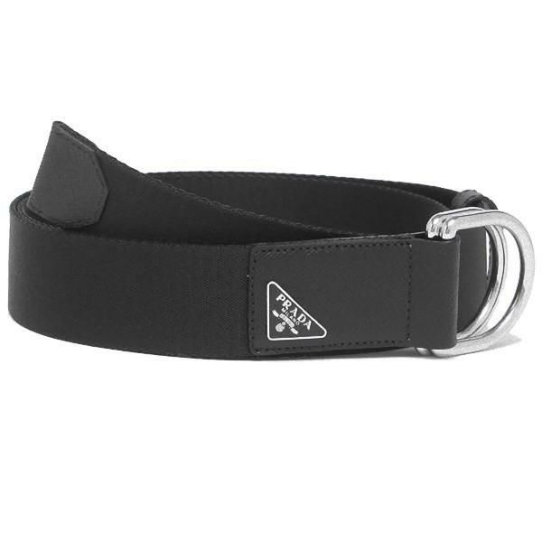 プラダ ベルト  トライアングルロゴ ブラック メンズ PRADA 2CN028 2DMN F0002 詳細画像
