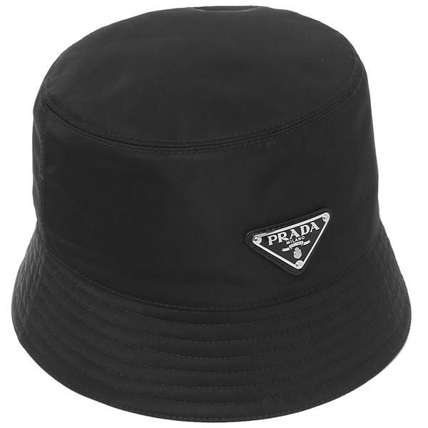 プラダ 帽子 ハット リナイロン バケットハット トライアングルロゴ ブラック メンズ レディース PRADA 2HC137 2DMI F0002