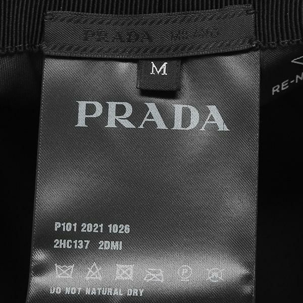 プラダ 帽子 ハット リナイロン バケットハット トライアングルロゴ ブラック メンズ レディース PRADA 2HC137 2DMI F0002 詳細画像