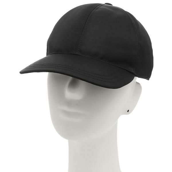 プラダ 帽子 キャップ リナイロン トライアングルロゴ ブラック メンズ レディース PRADA 2HC274 2DMI F0002 詳細画像