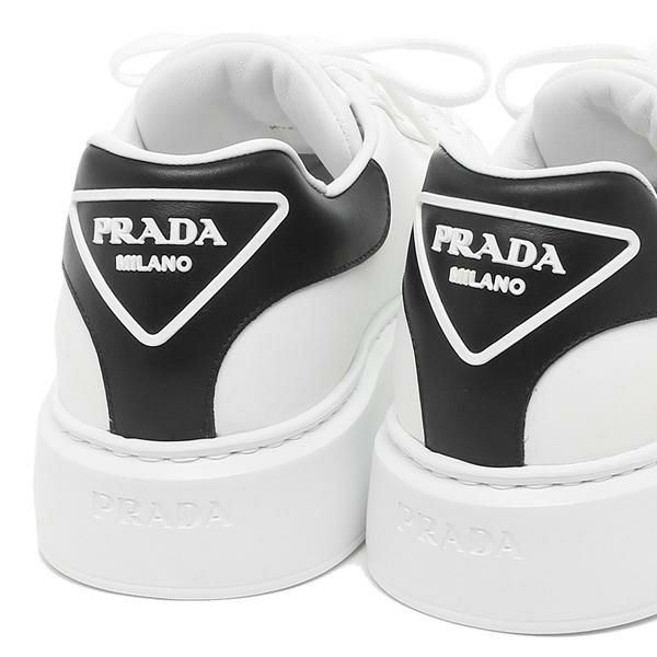 プラダ スニーカー 靴  トライアングルロゴ ホワイト ブラック メンズ PRADA 4E3583 3G4I F0964 詳細画像