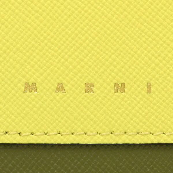 マルニ  二つ折り財布 バイフォールドウォレット イエロー レディース MARNI PFMOQ14U13 LV520 詳細画像