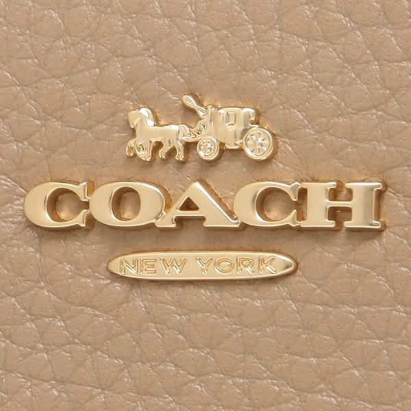 コーチ アウトレット 二つ折り財布 ベージュ レディース COACH C4124 IMTAU 詳細画像