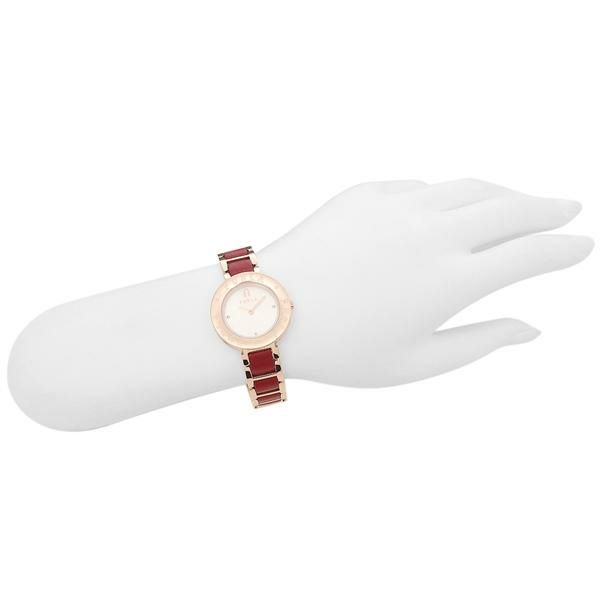 フルラ 時計 レディース エッセンシャル30mm クォーツ シルバー ローズゴールド レッド FURLA WW00004012L3 詳細画像
