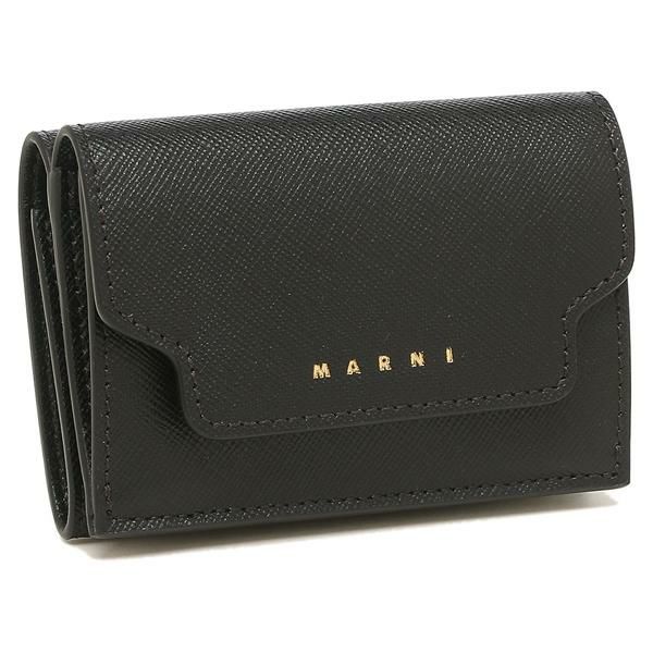 マルニ 三つ折り財布 トランク ミニ財布 ブラック レディース MARNI PFMOW02U07 LV520 Z360N