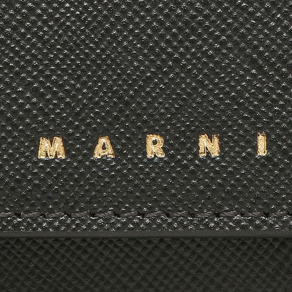 マルニ 三つ折り財布 トランク ミニ財布 ブラック レディース MARNI PFMOW02U07 LV520 Z360N 詳細画像