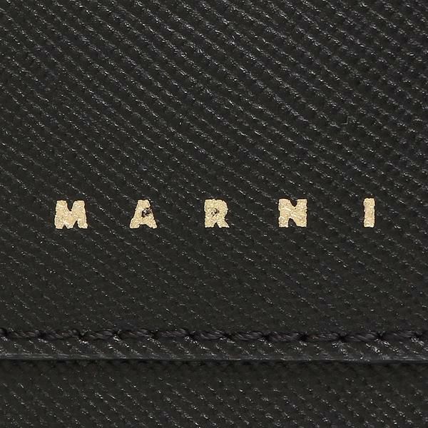 マルニ 二つ折り財布 ジップアラウンドウォレット ブラック レディース MARNI PFMOQ09U07 LV520 Z360N 詳細画像