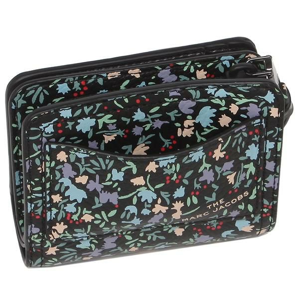 マークジェイコブス 二つ折り財布 ソフトショット ミニ財布 ブラック マルチ レディース MARC JACOBS S110L01SP21 002 詳細画像
