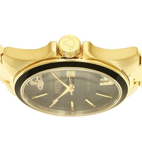ヴィヴィアンウエストウッド 時計 レディース 42MM クォーツ ブラック ゴールド VIVIENNE WESTWOOD VV092SL 詳細画像