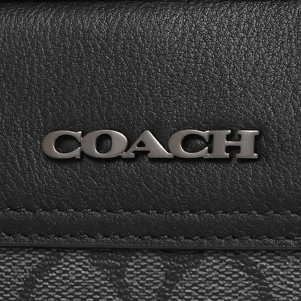 コーチ アウトレット ショルダーバッグ クロスボディーバッグ シグネチャー  ブラック グレー メンズ COACH C4149 QBMI5 詳細画像