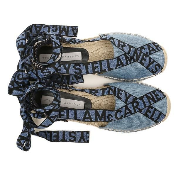 ステラマッカートニー シューズ 靴 ロゴ エスパドリーユ ブルー レディース STELLA McCARTNEY 800160 N0234 4510 詳細画像