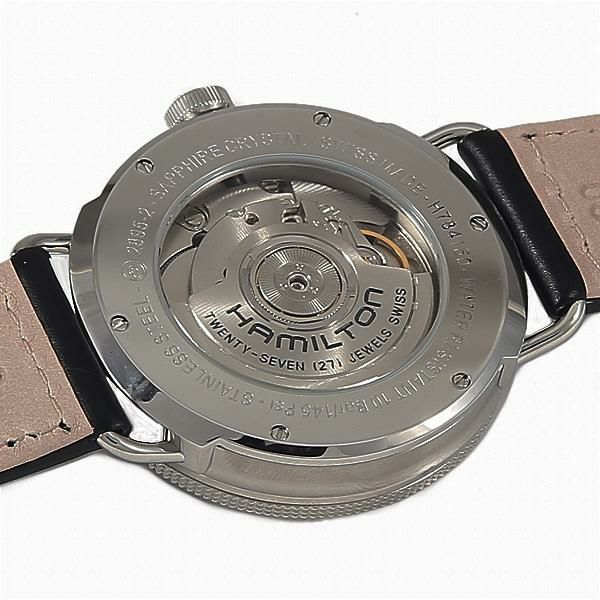 ハミルトン 時計 メンズ HAMILTON H78415733 KHAKI NAVY PIONEER カーキ ネイビー パイオニア 自動巻き 腕時計 ウォッチ ブラック 詳細画像