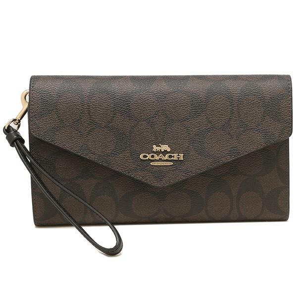 コーチ アウトレット 長財布 シグネチャー ブラウン ブラック レディース COACH C1962 IMAA8 詳細画像