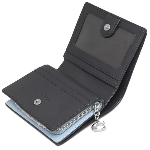 コーチ アウトレット 二つ折り財布 ミニ財布 ブルー レディース COACH C2862 SVQVE 詳細画像