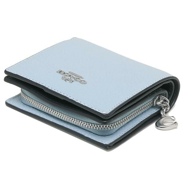 コーチ アウトレット 二つ折り財布 ミニ財布 ブルー レディース COACH C2862 SVQVE 詳細画像