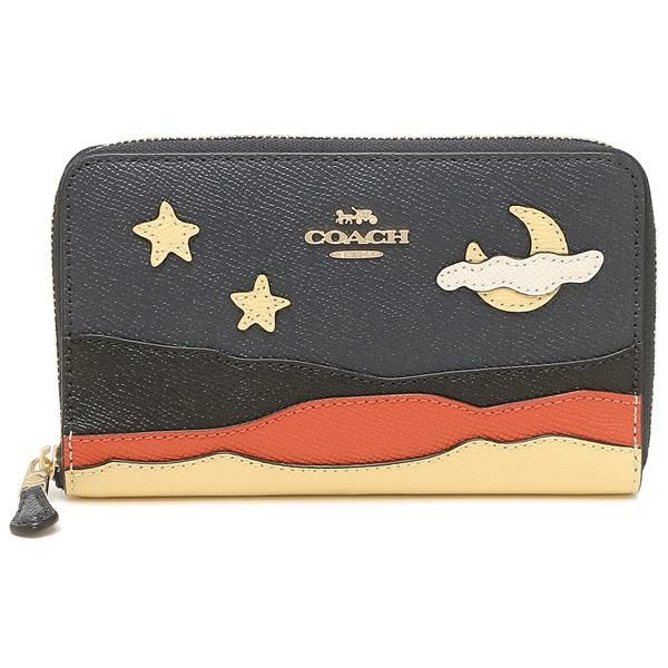 コーチ アウトレット 二つ折り財布 ネイビー レディース COACH C4533 IMMID 詳細画像